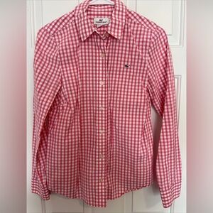 Vineyard Vines Women’s Long Sleeve Gingham Pink Button Up Shirt Sz 6